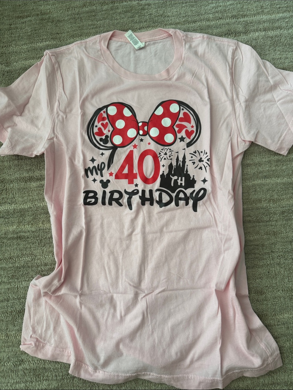 Bella Canvas Light Pink womens My 40th Birthday Graphic Tee